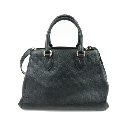 Gucci Soft Signature Convertible Top Handle Guccissima Leather, Black, Leather, Handbag