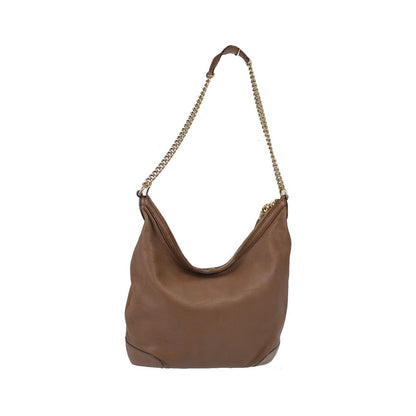 Gucci Soho Chain Hobo Leather, Brown, Leather, Shoulder Bag