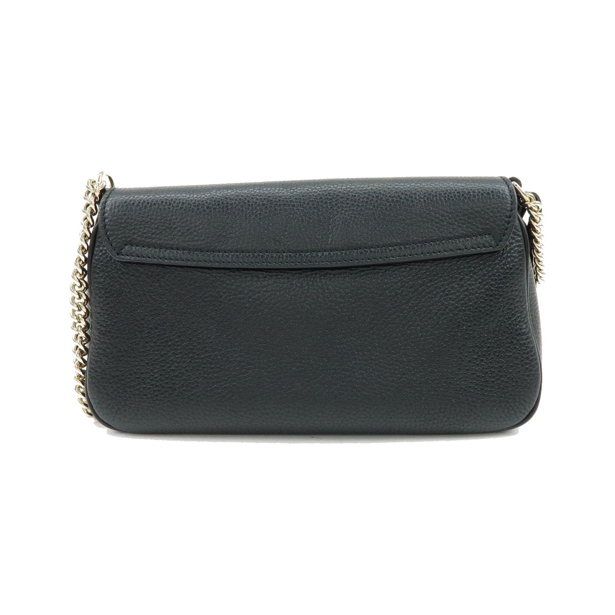 Gucci Soho Chain Leather, Black, Calfskin, Crossbody Bag
