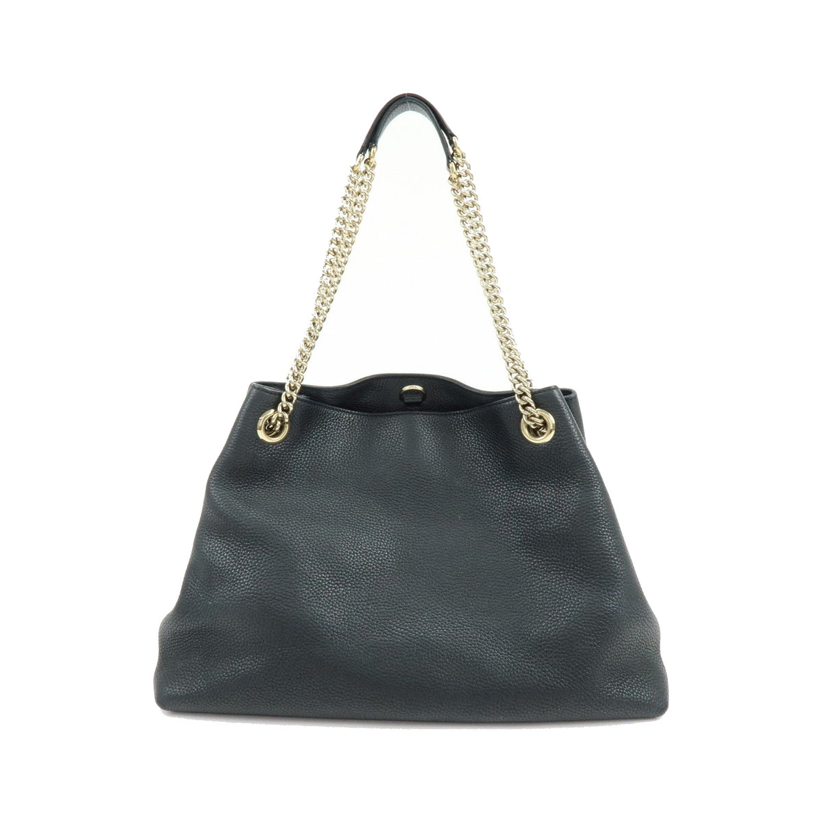 Gucci Soho Chain Strap Leather, Black, Leather, Shoulder Bag