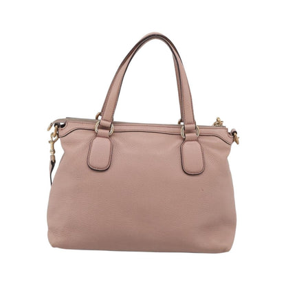 Gucci Soho Convertible Soft Top Handle Leather, Pink, Leather, Handbag