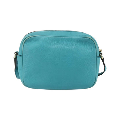 Gucci Soho Disco Leather, Blue, Leather, Shoulder Bag