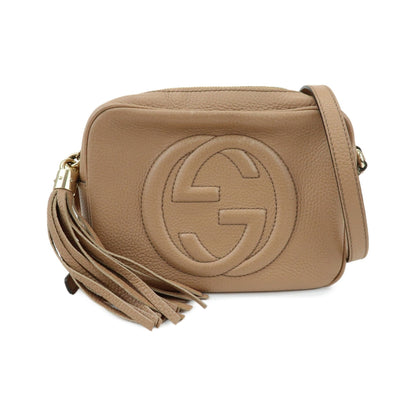 Gucci Soho Disco Leather, Beige, Leather, Crossbody Bag