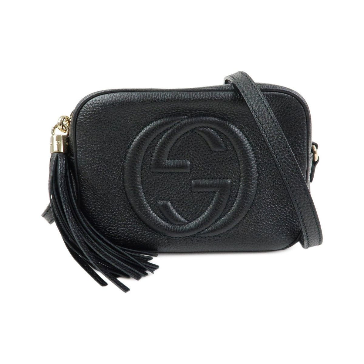 Gucci Soho Disco Leather, Black, Leather, Crossbody Bag
