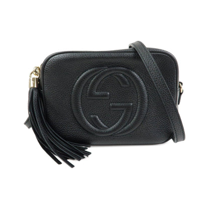 Gucci Soho Disco Leather, Black, Leather, Crossbody Bag