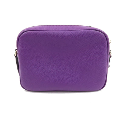 Gucci Soho Disco Leather, Purple, Leather, Crossbody Bag