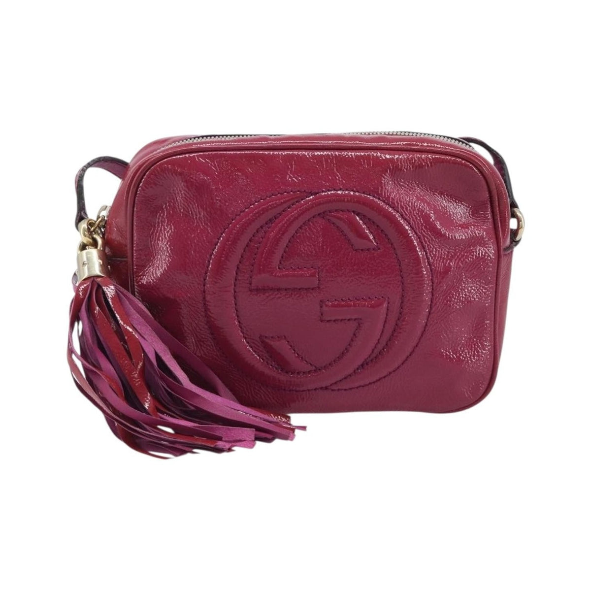 Gucci Soho Disco Patent, Pink, Patent Leather, Crossbody Bag