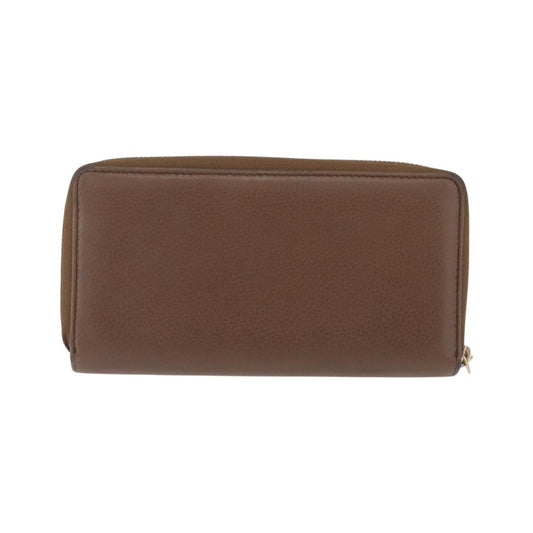 Gucci Soho Double Zip Around Leather, Brown, Leather, Wallet
