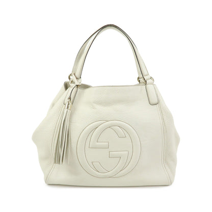 Gucci Soho Leather, Beige, Leather, Shoulder Bag