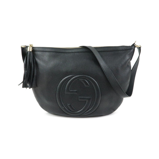 Gucci Soho Messenger Leather, Black, Leather, Handbag