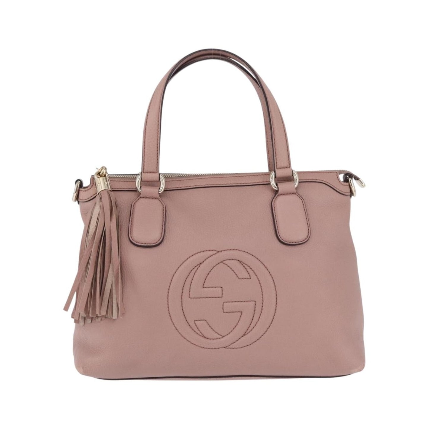 Gucci Soho Working Leather, Pink, Leather, Tote Bag