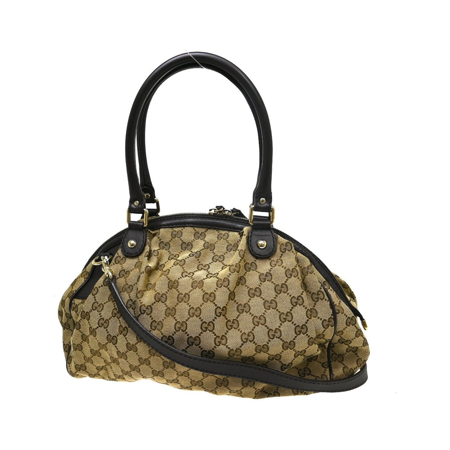 Gucci Sukey Boston GG Canvas, Beige, Canvas, Handbag