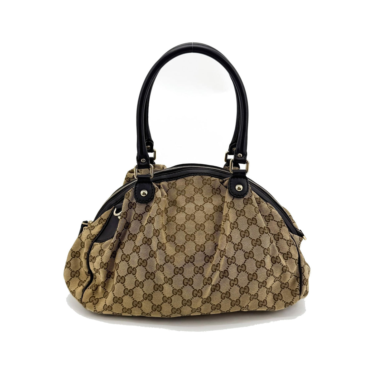 Gucci Sukey Boston GG Canvas, Beige, Canvas, Handbag