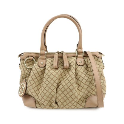 Gucci Sukey Diamante Canvas with Leather, Beige, Canvas, Tote Bag