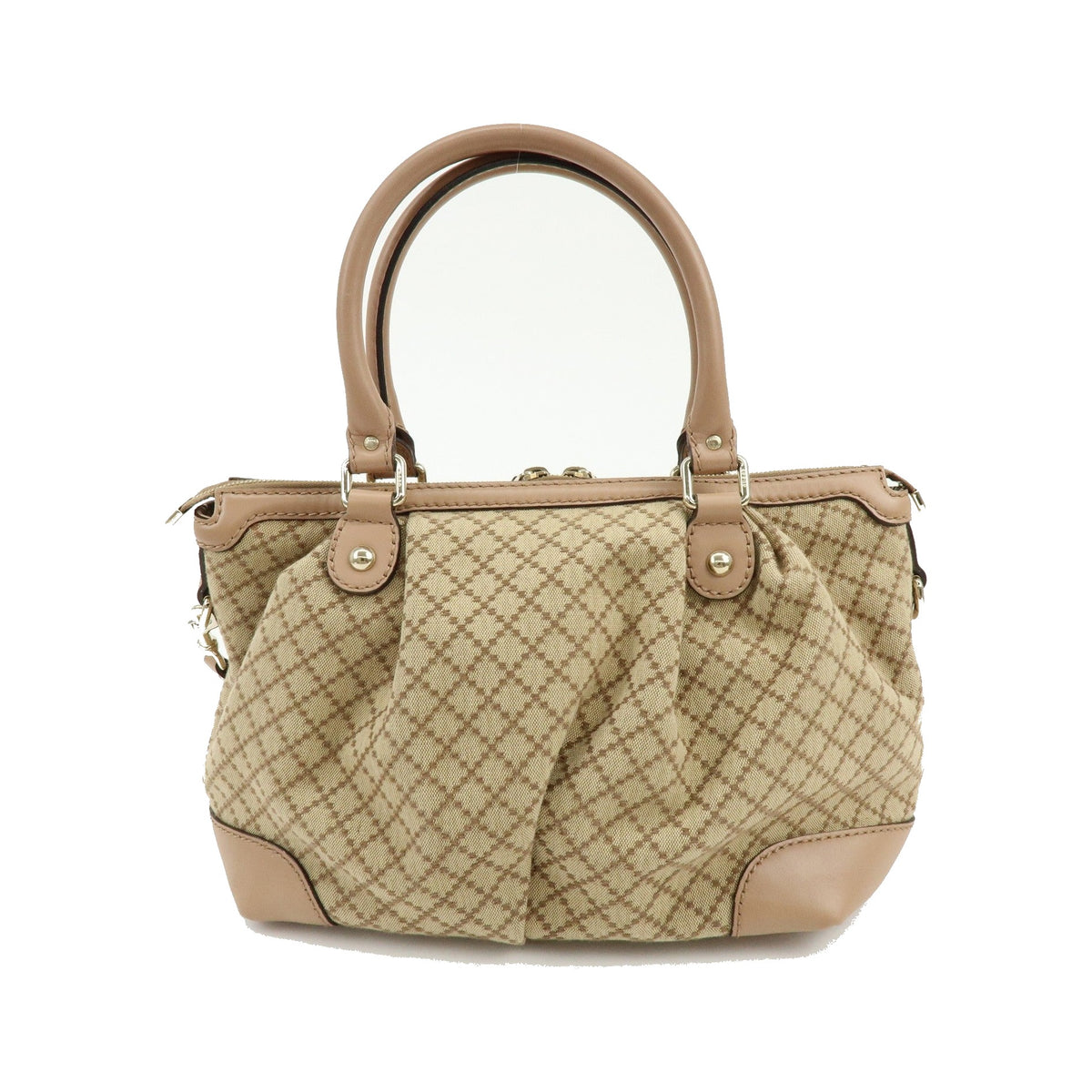 Gucci Sukey Diamante Canvas with Leather, Beige, Canvas, Tote Bag