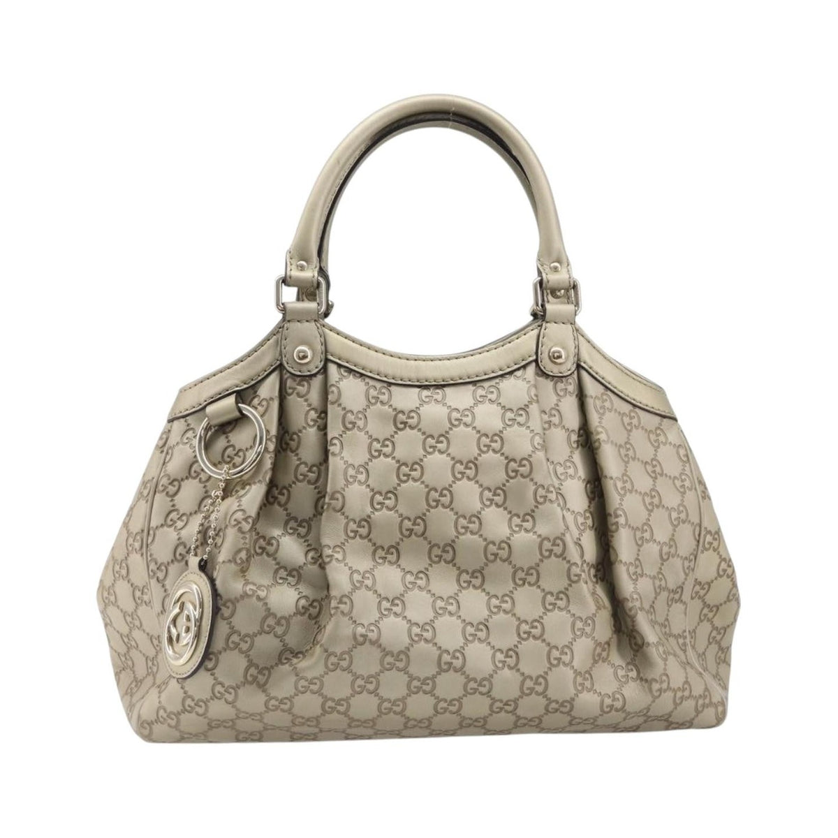 Gucci Sukey Guccissima Leather, Gold, Canvas, Tote Bag
