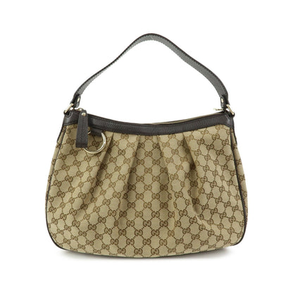 Gucci Sukey Hobo GG Canvas with Leather, Beige, Canvas, Shoulder Bag