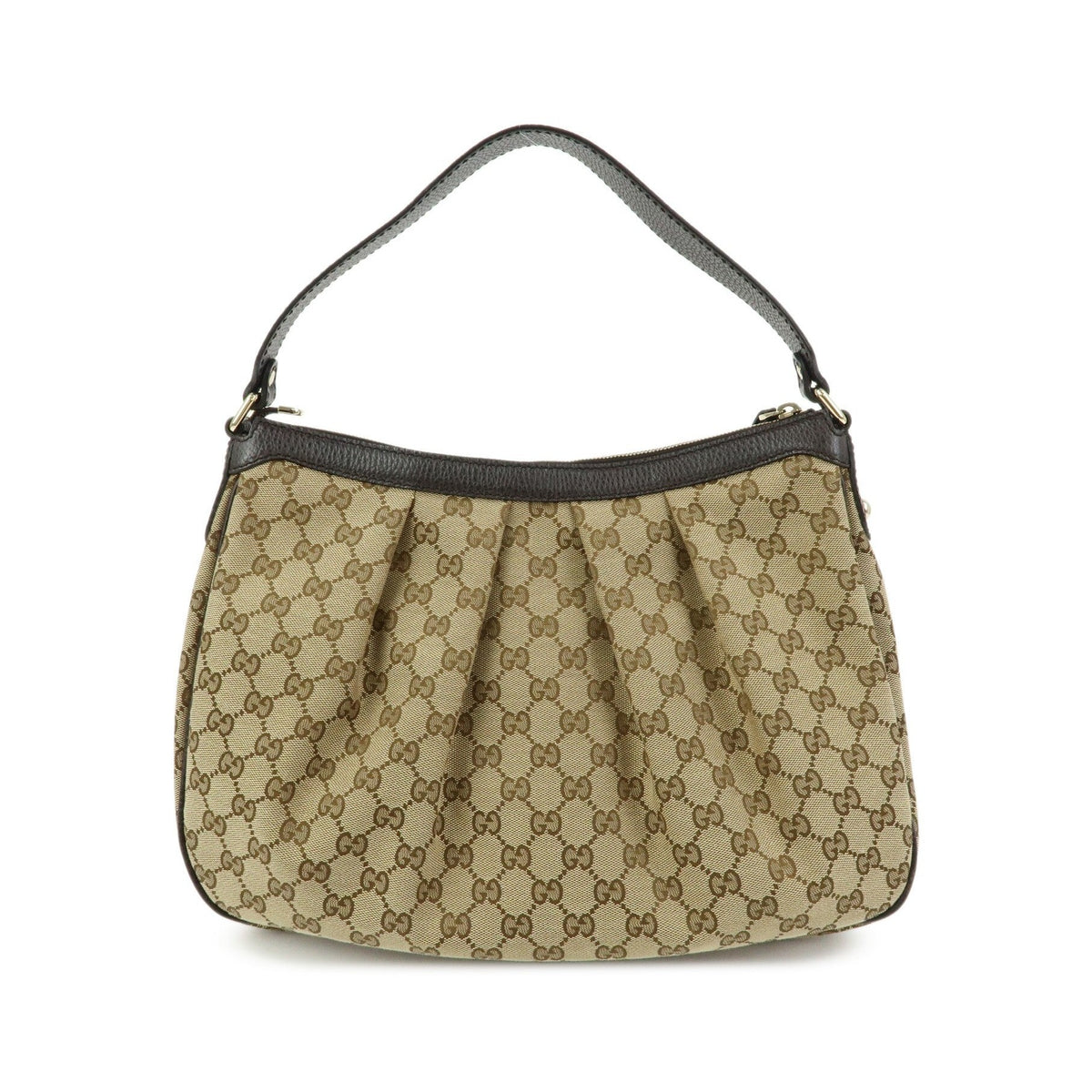 Gucci Sukey Hobo GG Canvas with Leather, Beige, Canvas, Shoulder Bag