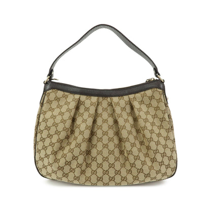 Gucci Sukey Hobo GG Canvas with Leather, Beige, Canvas, Shoulder Bag