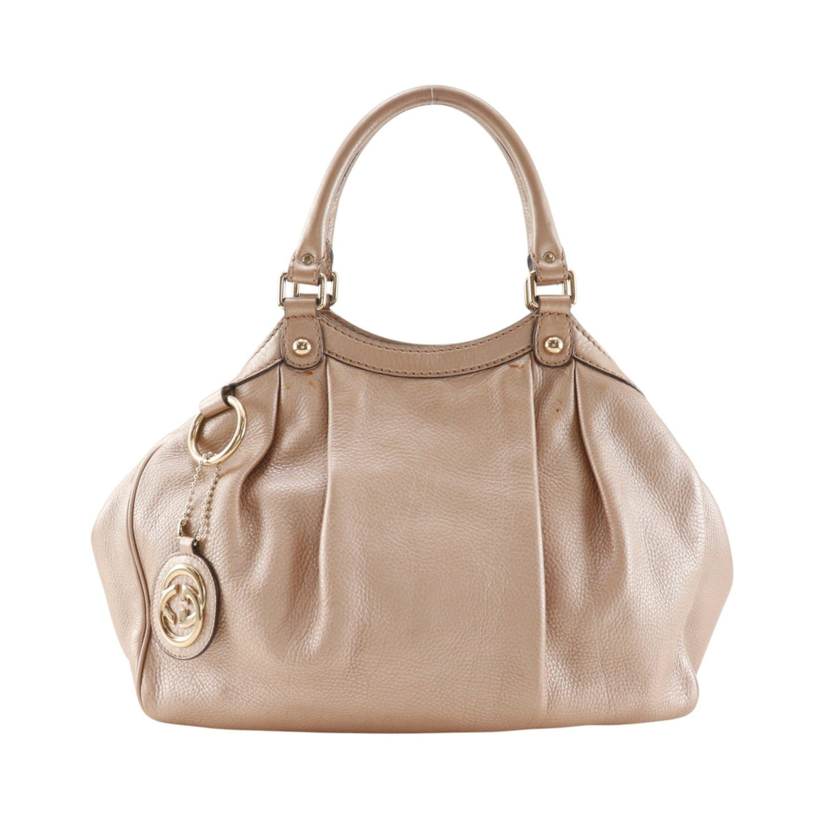 Gucci Sukey Leather, Metallic, Leather, Tote Bag