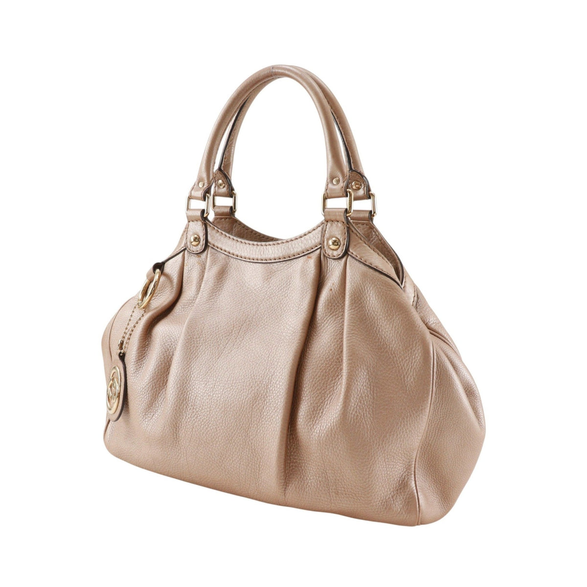 Gucci Sukey Leather, Metallic, Leather, Tote Bag