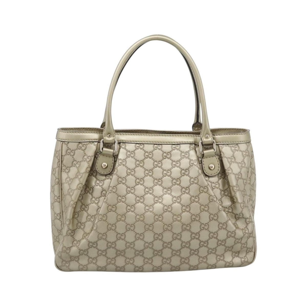 Gucci Sukey Top Handle Guccissima Leather, Gold, Leather, Tote Bag