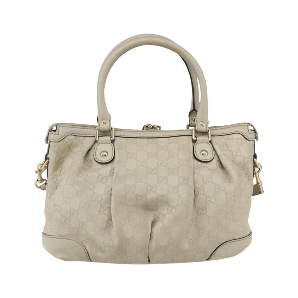 Gucci Sukey Top Handle Satchel Guccissima Leather, Ecru, Leather, Handbag