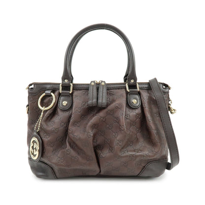 Gucci Sukey Top Handle Satchel Guccissima Leather, Brown, Leather, Handbag