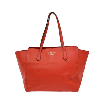 Gucci Swing Tote Leather, Red, Leather, Tote Bag