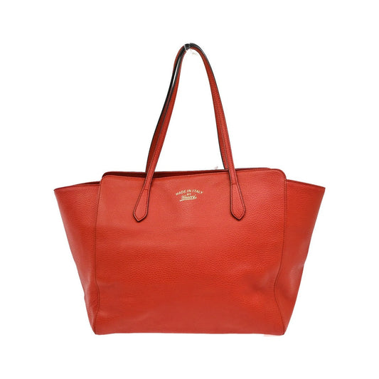 Gucci Swing Tote Leather, Red, Leather, Tote Bag