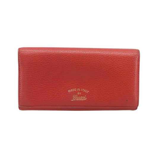 Gucci Swing Wallet on Strap Leather, Red, Leather, Crossbody Bag