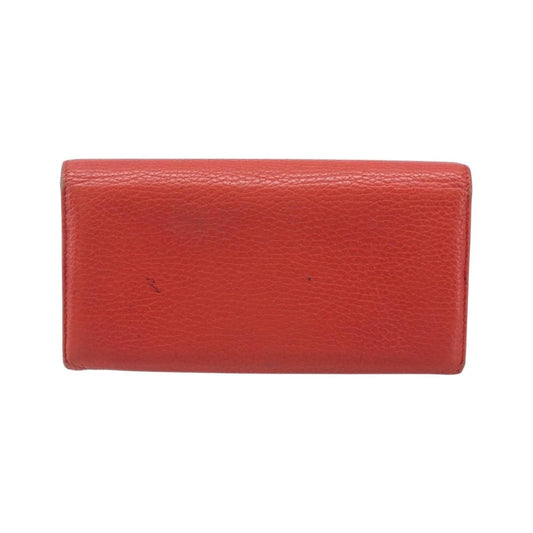 Gucci Swing Wallet on Strap Leather, Red, Leather, Crossbody Bag