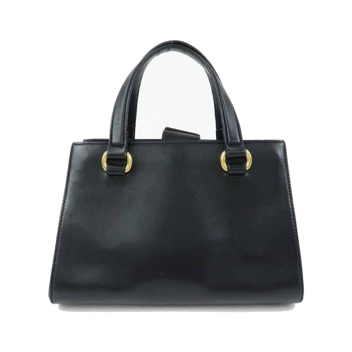 Gucci Sylvie Top Handle Leather, Black, Leather, Handbag