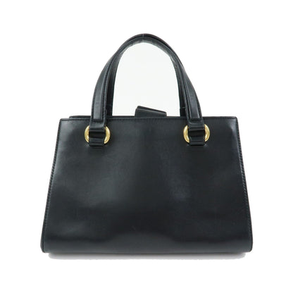 Gucci Sylvie Top Handle Leather, Black, Leather, Handbag