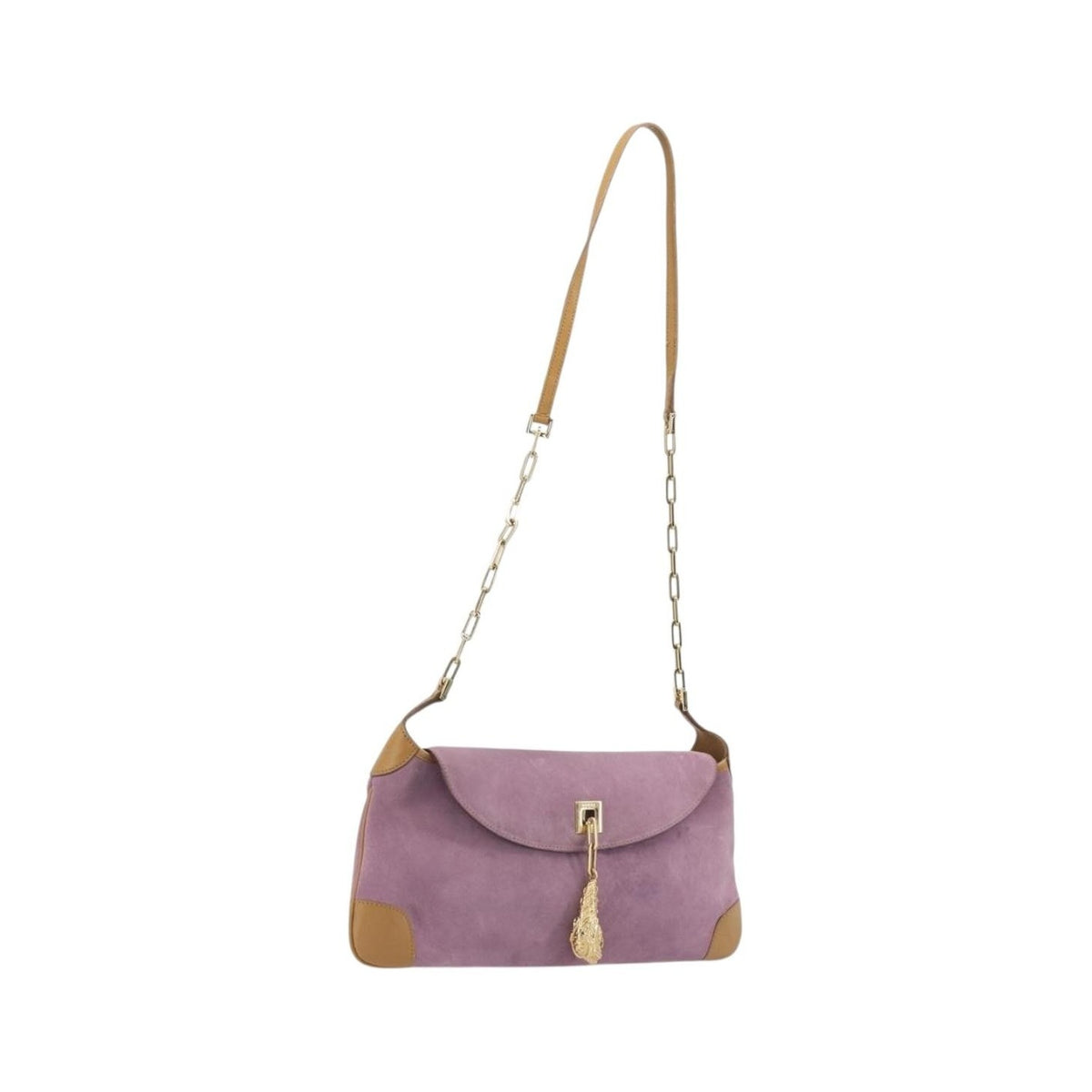 Gucci Tiger Charm Suede, Multicolour, Suede, Shoulder Bag
