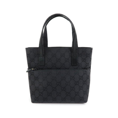 Gucci Tote GG Canvas and Leather, Black, Canvas, Tote Bag
