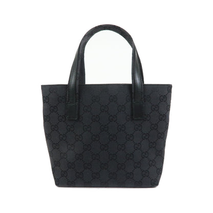 Gucci Tote GG Canvas and Leather, Black, Canvas, Tote Bag