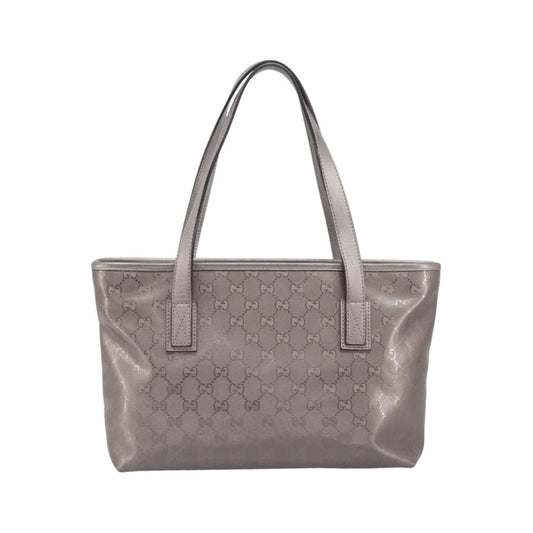 Gucci Tote GG Imprime, Silver, Canvas, Tote Bag