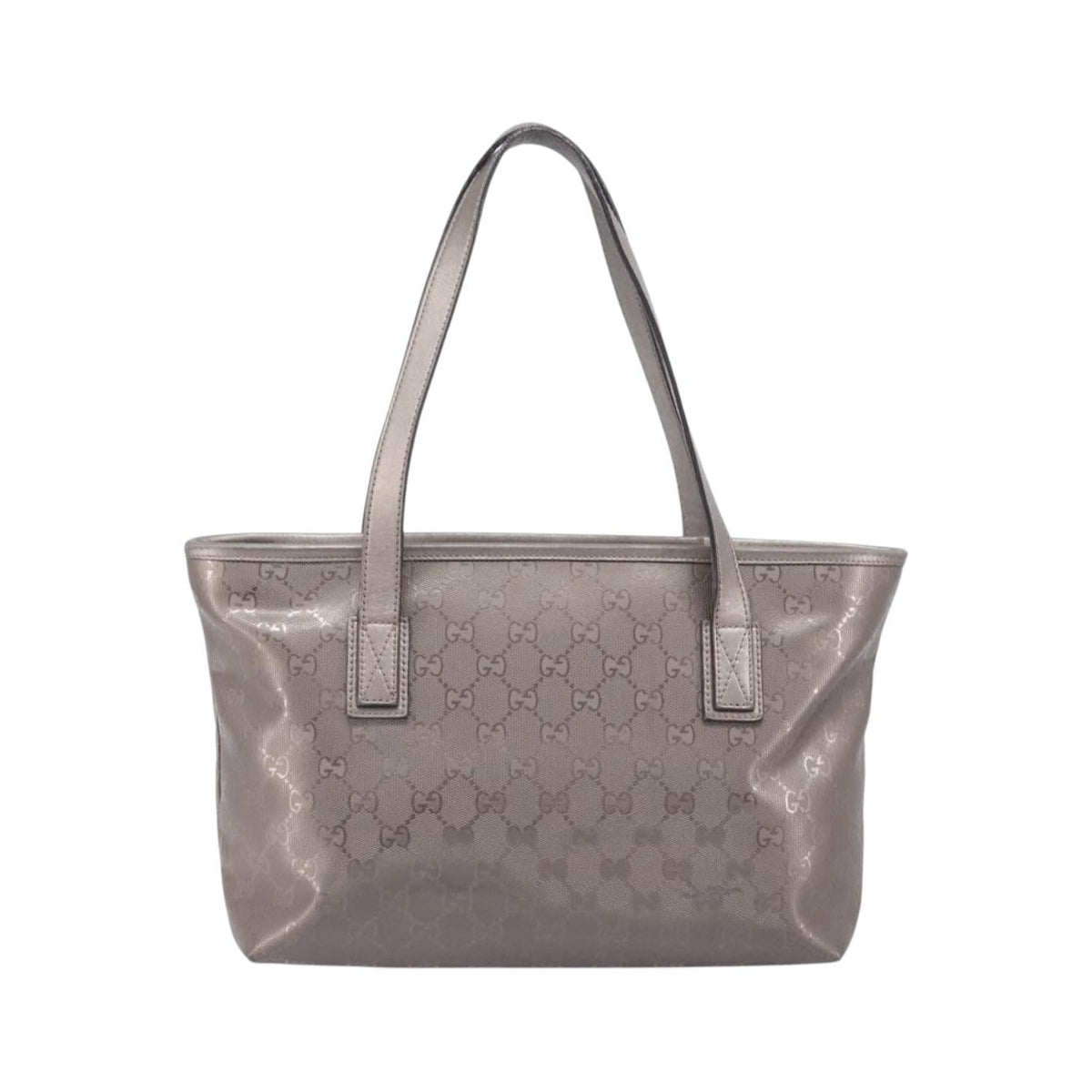 Gucci Tote GG Imprime, Silver, Canvas, Tote Bag