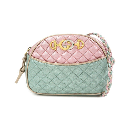Gucci Trapuntata Camera Quilted Laminated Leather, Pink, Leather, Handbag
