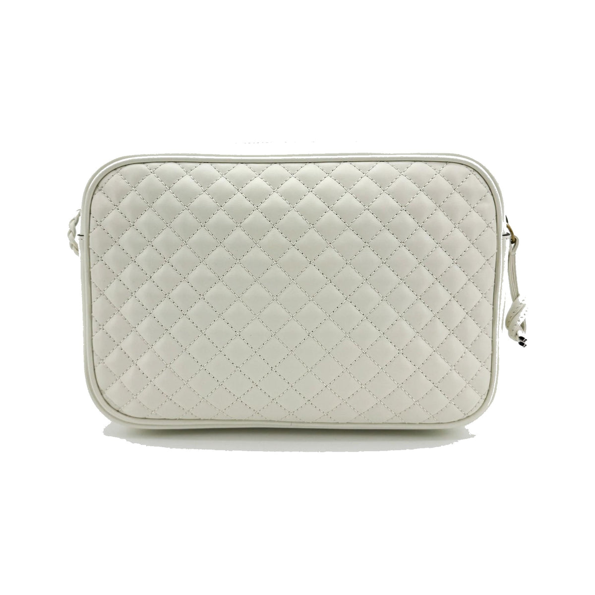 Gucci Trapuntata Camera Quilted Leather, White, Leather, Handbag