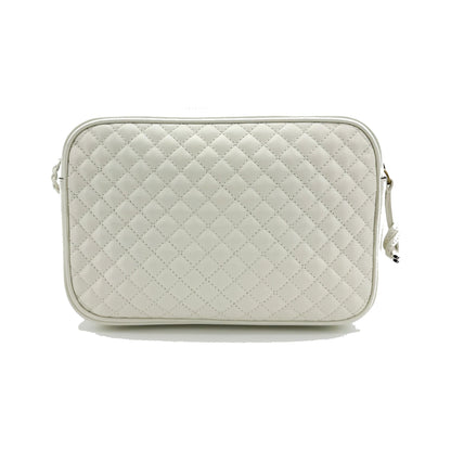 Gucci Trapuntata Camera Quilted Leather, White, Leather, Handbag