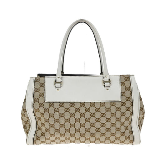 Gucci Trophy GG Canvas with Leather, Brown, Canvas, Tote Bag