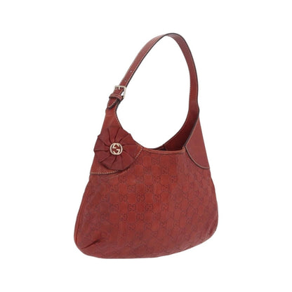 Gucci Trophy GG Canvas with Leather, Red, Canvas, Tote Bag