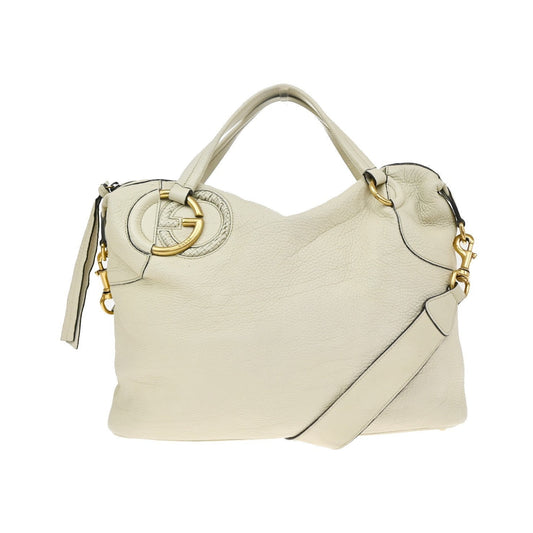 Gucci Twill Leather, Beige, Leather, Shoulder Bag