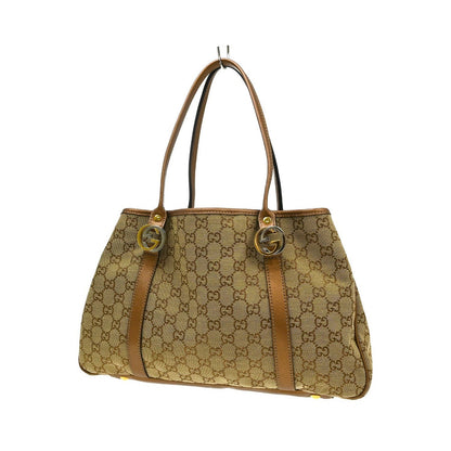 Gucci Twins GG Canvas with Leather, Beige, Canvas, Tote Bag