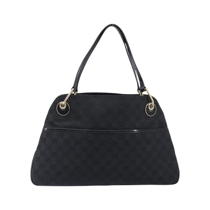 Gucci Twins Tote GG Canvas with Leather, Black, Canvas, Tote Bag
