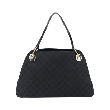 Gucci Twins Tote GG Canvas with Leather, Black, Canvas, Tote Bag