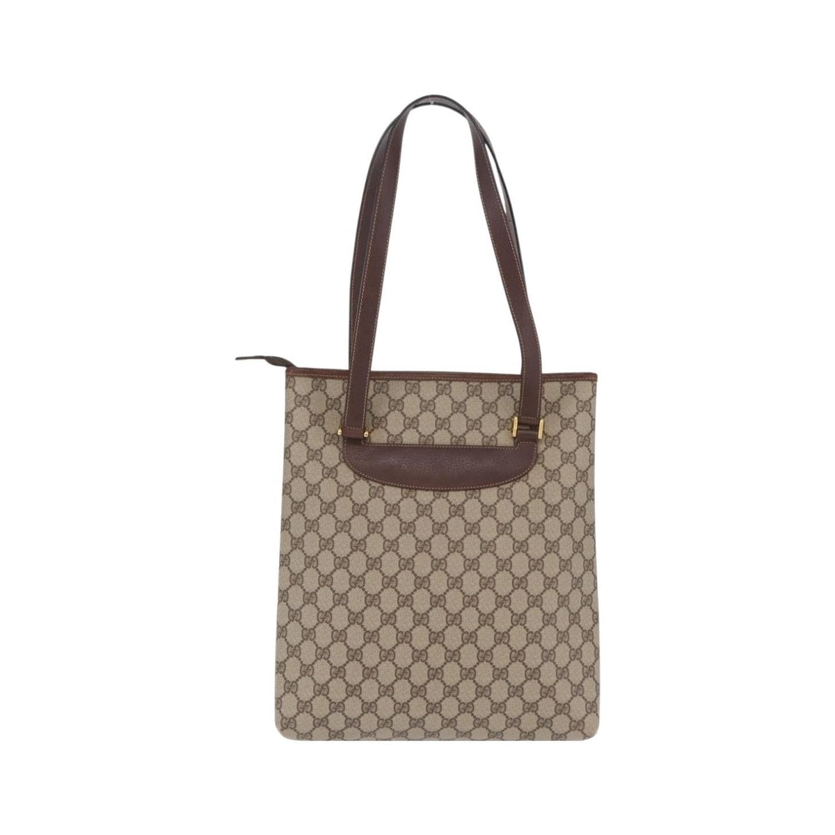 Gucci Vertical Tote GG Canvas, Beige, Canvas, Tote Bag