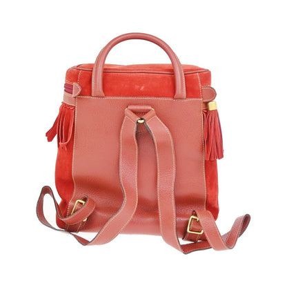 Gucci Vintage Backpack Suede, Red, Suede, Backpack